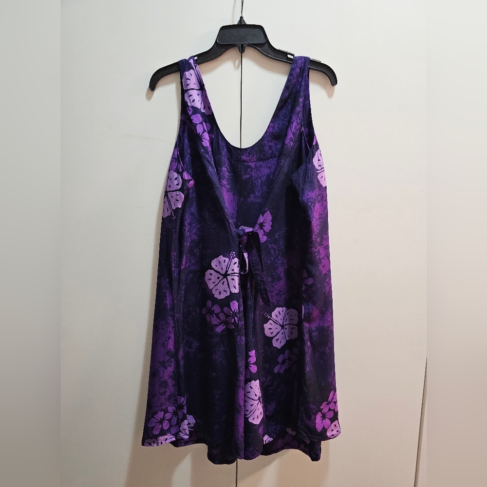 Young Fashion Aloha Floral Purple Sundress XL - Picture 2 of 3